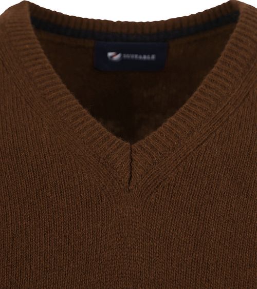 Suitable Pull Laine Col-V Marron Product / Detail