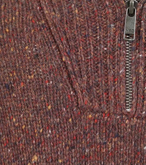 McGregor maglione in lana merino half zip marrone Product / Detail