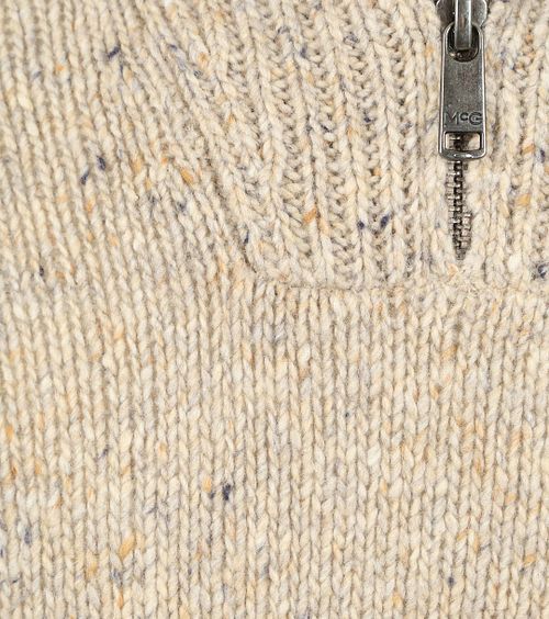 McGregor Half Zip Trui Merinowol Sand Product / Detail