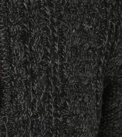 Superdry Half Zip Trøje Jacob Cable Sort Product / Achterkant