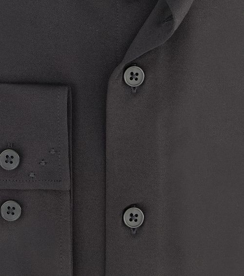 Camisa R2 de punto piqué negra Product / Detail