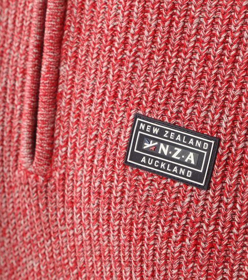Czerwony sweter NZA Drake z półzamkiem Product / Detail