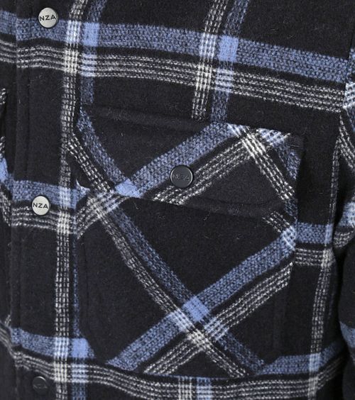 NZA Overskjorte Alex Wolmix Navy Product / Detail