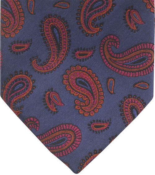Suitable jedwabny krawat paisley granatowy Product / Detail