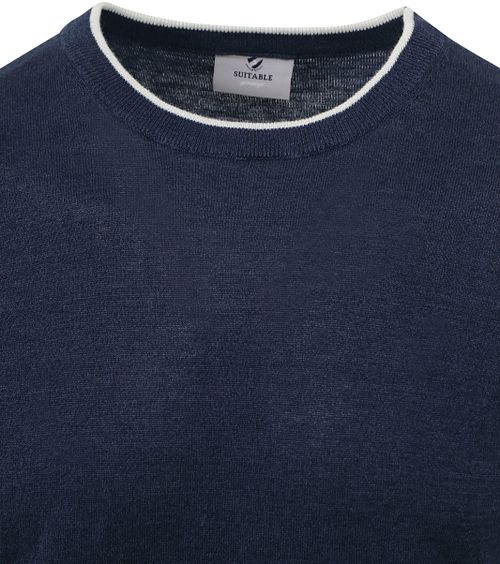 Suitable sweter z okrągłym dekoltem Johan granatowy Product / Detail