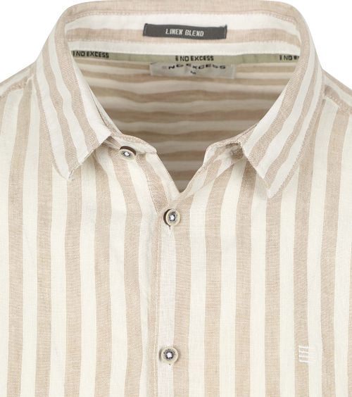 No Excess Chemise Beige Rayé Product / Detail