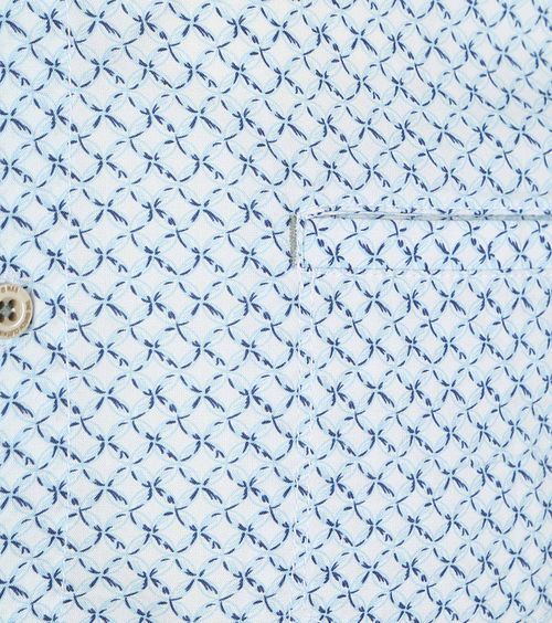 No Excess Chemise Impression Bleu Clair Product / Detail