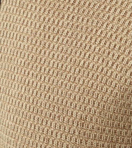 No Excess jersey de punto melange beige con media cremallera y textura Product / Detail