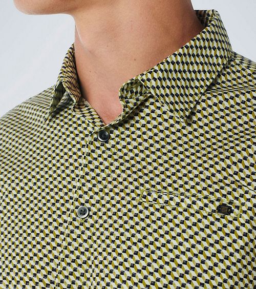No Excess Overhemd Print Groen Model / Detail