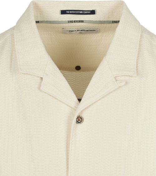 No Excess Short Sleeve Hemd Struktur Ecru Product / Detail