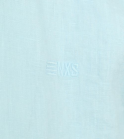 No Excess Short Sleeve Overhemd Linnen Lichtblauw Product / Detail