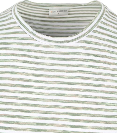 No Excess Stribet T-shirt Grøn Product / Detail