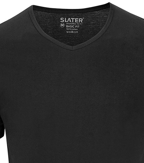Slater T-shirts Basiques Lot de 2 Col-V Noir Product / Detail
