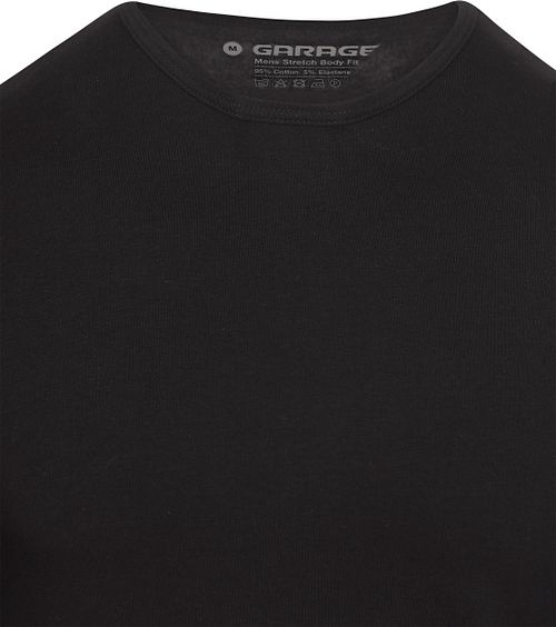 Garage T-Shirt Simple Manches Longues Stretch Noir Product / Detail