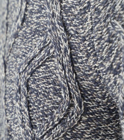 NZA Genser Eli Kabel Melange Navy Product / Detail