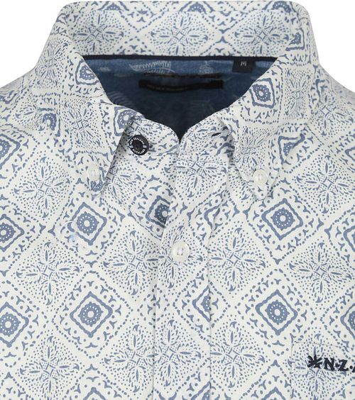 NZA Overhemd Karson Linnen Blend Blauw Product / Detail