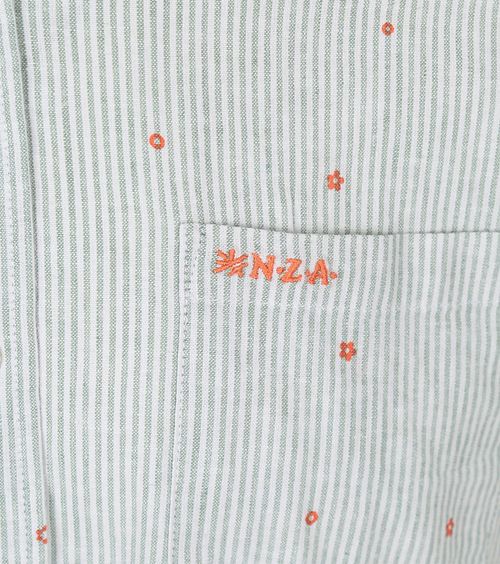 NZA Skjorta Emerson Linneblandning Grön Product / Detail