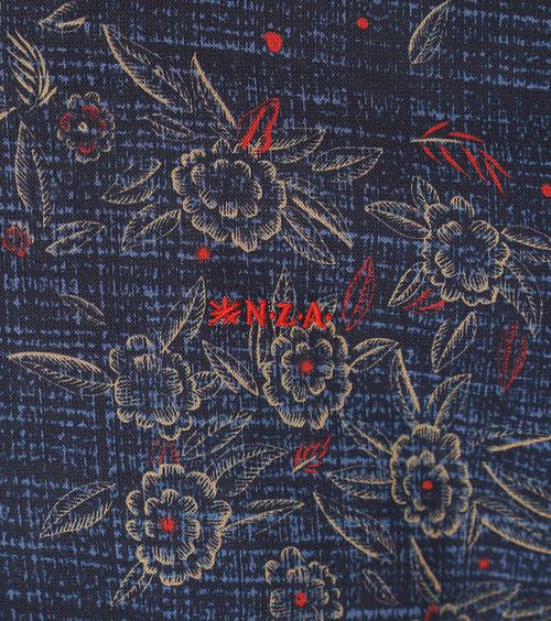 NZA Skjorta Gunner Print Navy Product / Detail