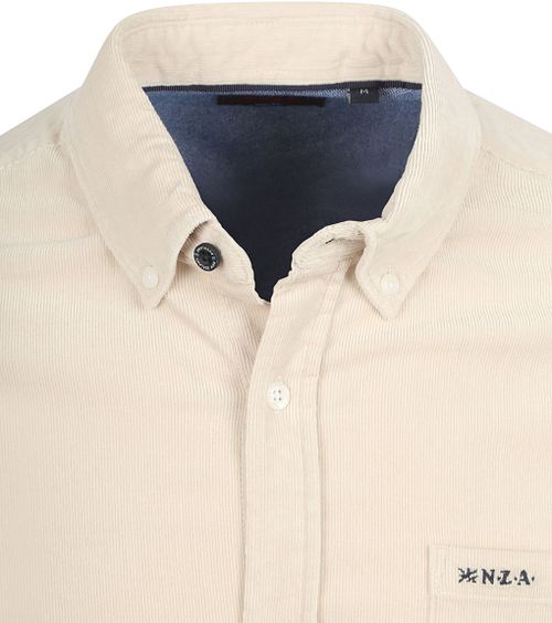 NZA Overhemd Omar Fine Corduroy Ecru Product / Detail