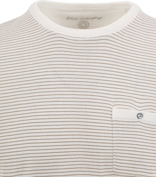 Blue Industry T-skjorte Stripete Ecru Product / Detail