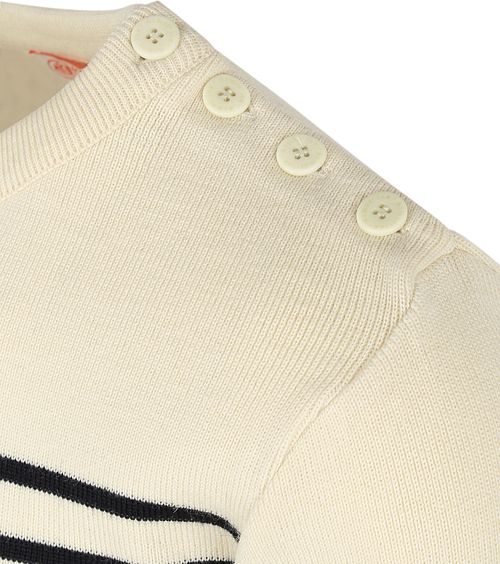 Armor-Lux Molène Trøje Uld Striber Ecru Product / Detail