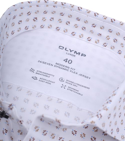 Koszula OLYMP Luxor z nadrukiem, biała Product / Detail