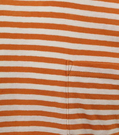 Armor-Lux T-skjorte i lin med oransje striper Product / Achterkant