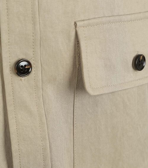 Overshirt Suitable in Tencel greige Product / Detail