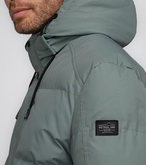 Petrol Jacke Shungnak Grün Model / Detail