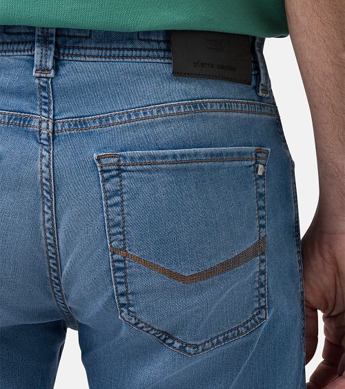 Pierre Cardin Pantalon Lyon Tapered Futureflex Vintage Bleu Model / Detail