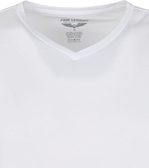PME Legend Basic T-Shirt 2-Pack con scollo a V Bianco Product / Detail
