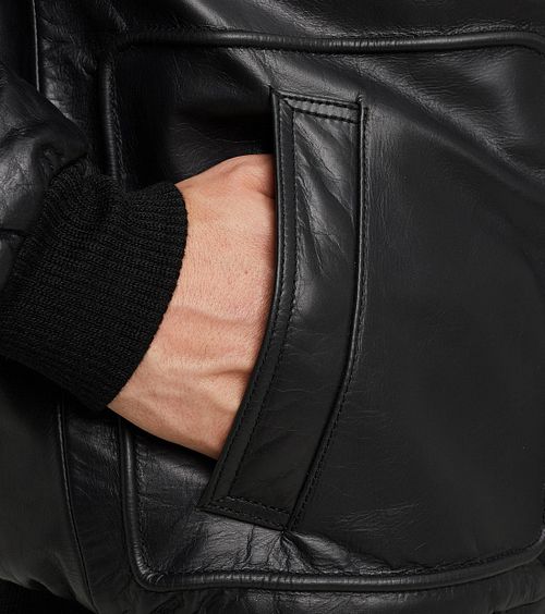 PME Legend Jas Hudson Buff Leer Zwart Model / Detail