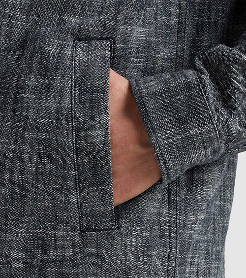 PME Legend Overdeler 2-Tone Slub Navy Model / Detail