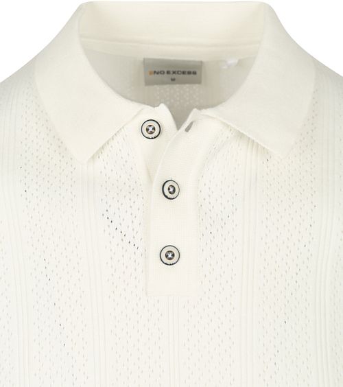 Polo de punto No Excess en blanco roto Product / Detail