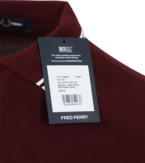 Polo Fred Perry M3600 burdeos Product / Detail