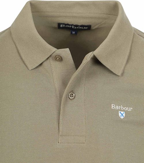 Polo piqué Barbour verde polveroso Product / Detail