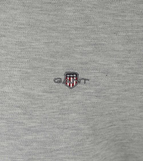 Polo piqué Gant Shield grigia Product / Detail