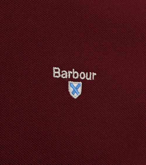 Barbour Tartan Pique Polo Shirt Bordeaux Product / Detail