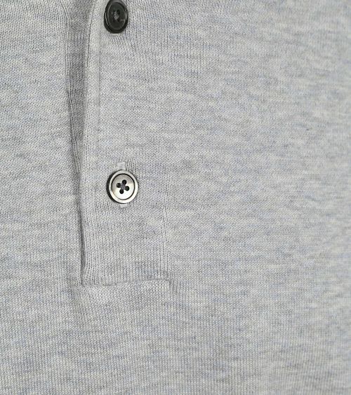 Profuomo Longsleeve Polo Shirt Luxury Basic Grey Product / Detail