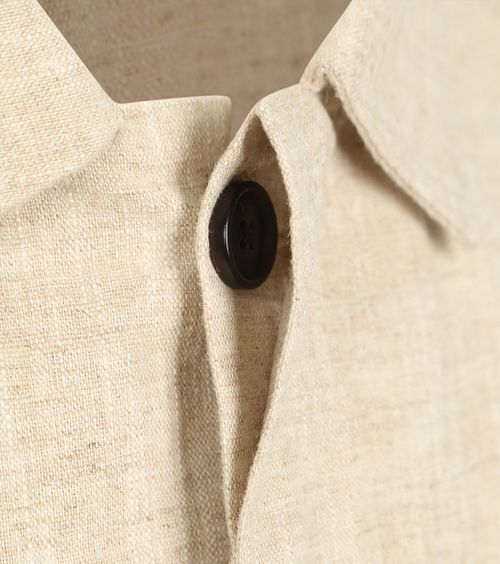 Profuomo Overshirt lniano-bawełniany w kolorze beżowym Product / Detail