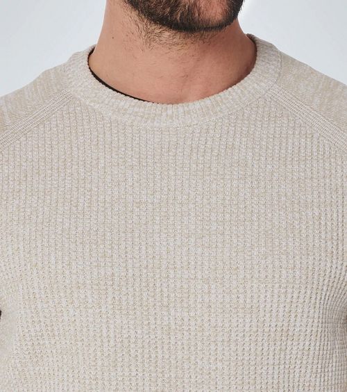 Pullover in maglia No Excess beige Model / Detail