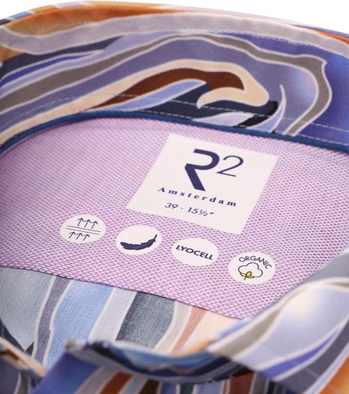 R2 Amsterdam Overhemd Blauw Multicolour Product / Detail