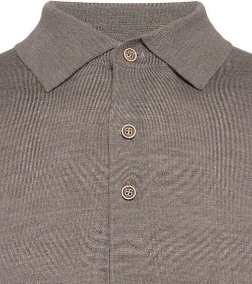 R2 Amsterdam Knitted Pull Shirt Merino Taupe Product / Detail