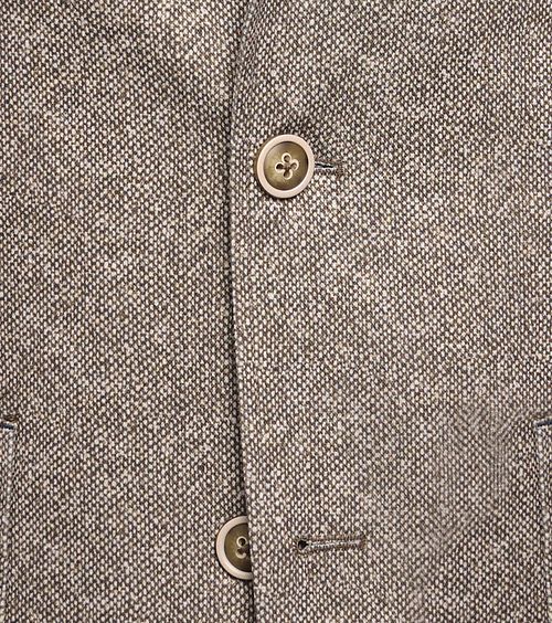 R2 Jersey Blazer Braun Model / Detail