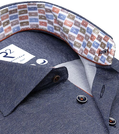 R2 Skjorta Melange Navy Product / Detail