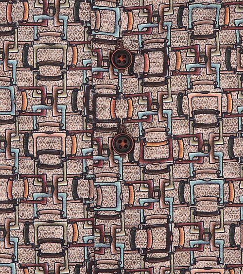 R2 Hemd Print Bruin Product / Detail