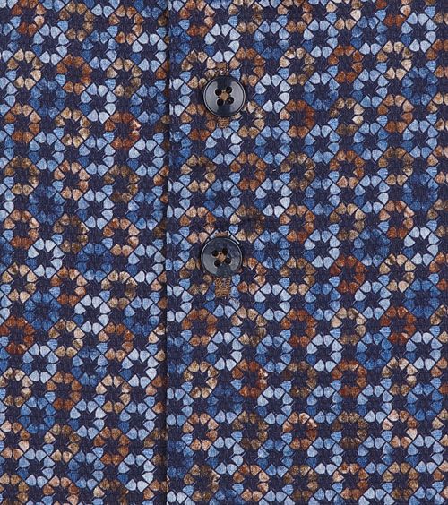 R2 Hemd Print Donkerblauw Product / Detail