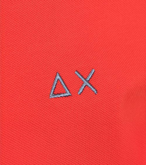 Sun68 Poloshirt med Små Stribede Krave i Rød Product / Detail