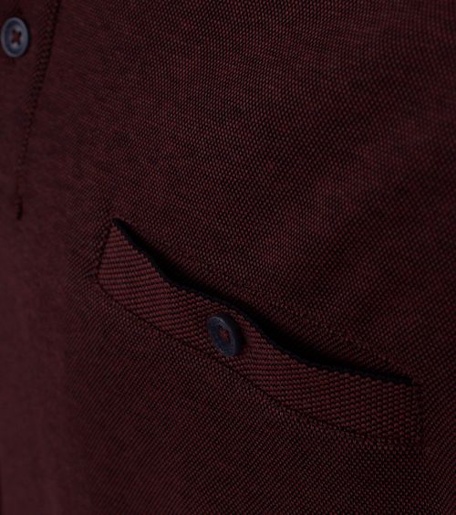 Casa Moda Polo a maniche lunghe bordeaux rosso Product / Detail