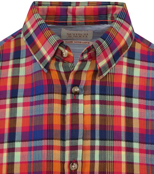Camicia Scotch and Soda a quadri multicolore Product / Detail